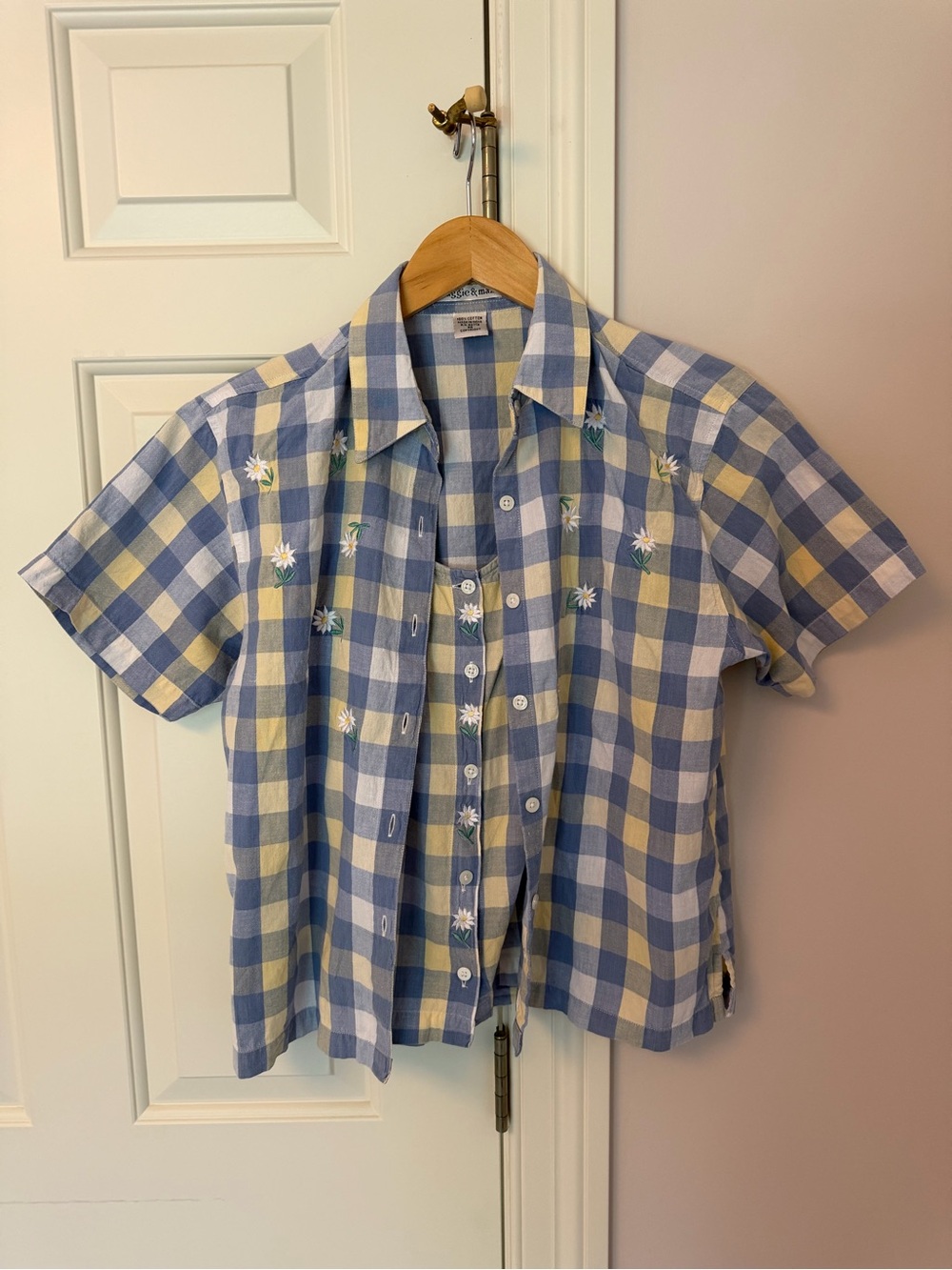 Picnic-core Checked “Double” Button-Up Shirt - Vintage